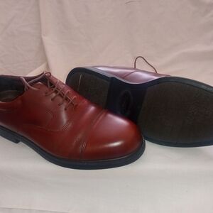 Men's Rockport Brown Leather Dress Shoes Size 9w